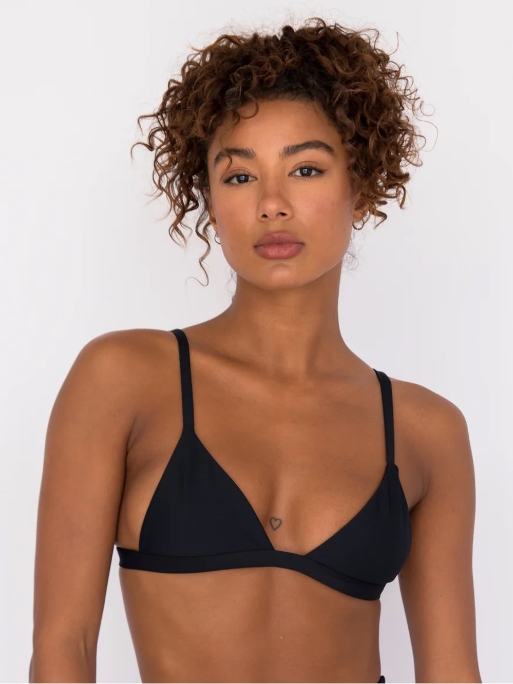 SKATIE Kourtney Triangle Bikini Top Black M